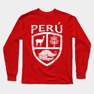 Perú - Escudo - Grunge Long Sleeve T-Shirt